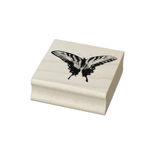 Swallowtail Butterfly III Beautiful Colourful Phot Rubber Stamp