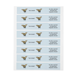Swallowtail Butterfly III Beautiful Colourful Phot Wrap Around Label