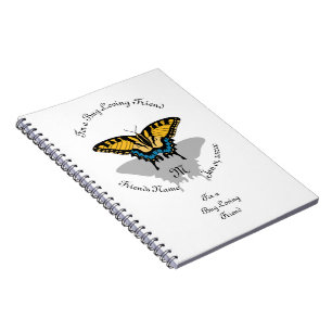 Swallowtail Butterfly Monogram Notebook