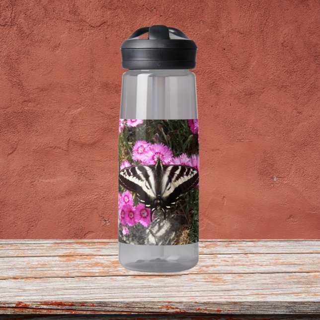 Swallowtail Butterfly Nature Photo Water Bottle (In Situ Table)