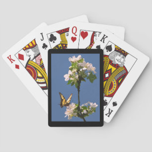 Swallowtail Butterfly on Flowers Playing Cards
