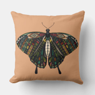 swallowtail butterfly peach cushion