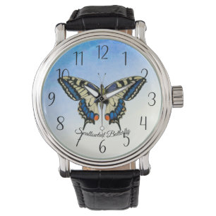 Swallowtail Butterfly Watercolor Painting Watch