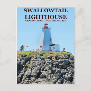 Swallowtail Lighthouse, Grand Manan N.B. Postcard