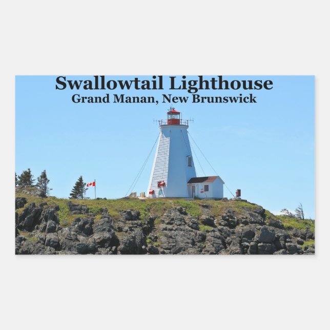 Swallowtail Lighthouse, Grand Manan, N.B. Stickers (Front)