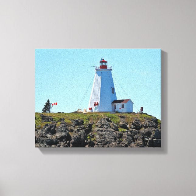 Swallowtail Lighthouse Grand Manan Wrapped Canvas (Front)