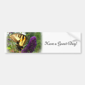 Swallowtail on butterfly bush bumper sticker