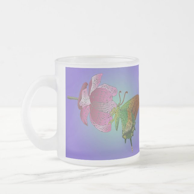 Swallowtail on Magnolia 10 z glass mug (Left)