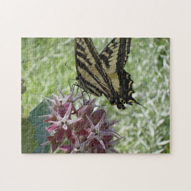 Swallowtail on Milkweed Jigsaw Puzzle (Horizontal)