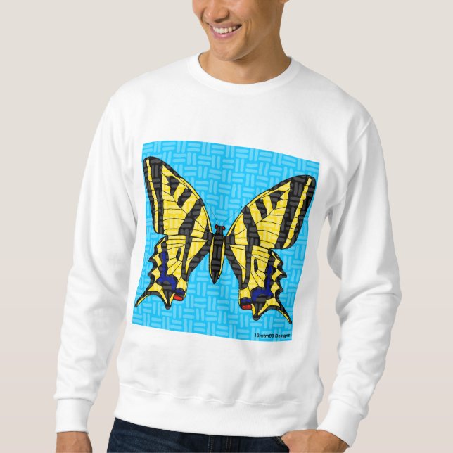 Swallowtail (white) - Men's Sweatshirt (Front)