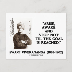 Swami Vivekananda Arise Awake Stop Not 'Til Goal Postcard