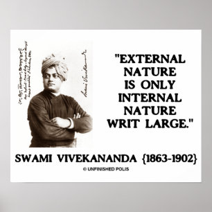 Swami Vivekananda External Nature Internal Nature Poster