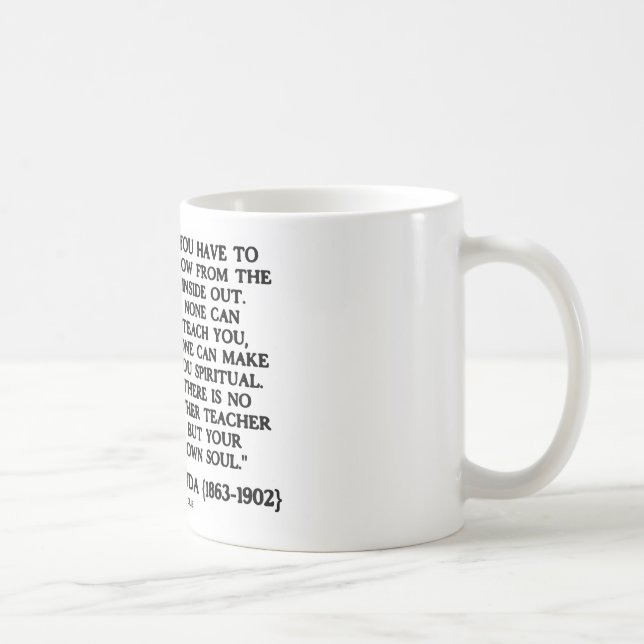 Swami Vivekananda Grow From Inside Out Spiritual Coffee Mug (Right)