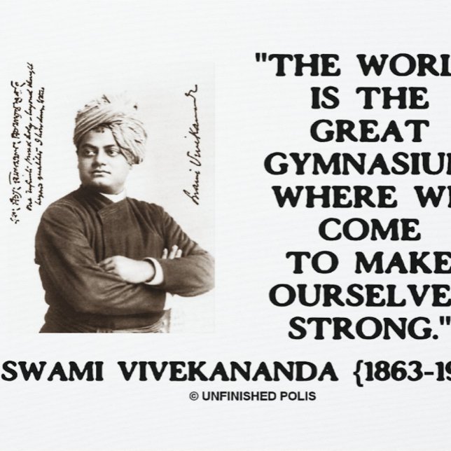 Swami Vivekananda World Great Gymnasium Strong Mouse Mat (Inspire yourself everyday when you work on the computer with this Swami Vivekananda quote mousepad!)