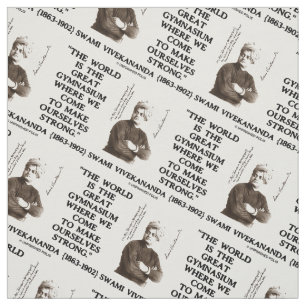 Swami Vivekananda World Great Gymnasium Strong Qte Fabric