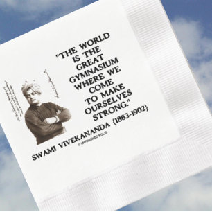 Swami Vivekananda World Great Gymnasium Strong Qte Napkin