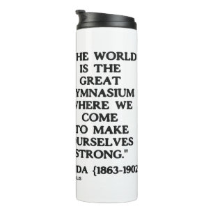 Swami Vivekananda World Great Gymnasium Strong Qte Thermal Tumbler