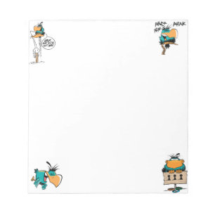 Swamp Bludgerigar Bird Cartoon Notepad