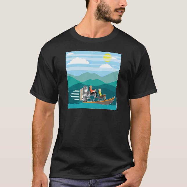 Swamp Boat ride AirBoat T-Shirt (Front)