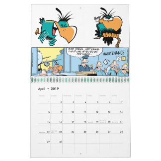 Swamp Cartoons Character Calendar