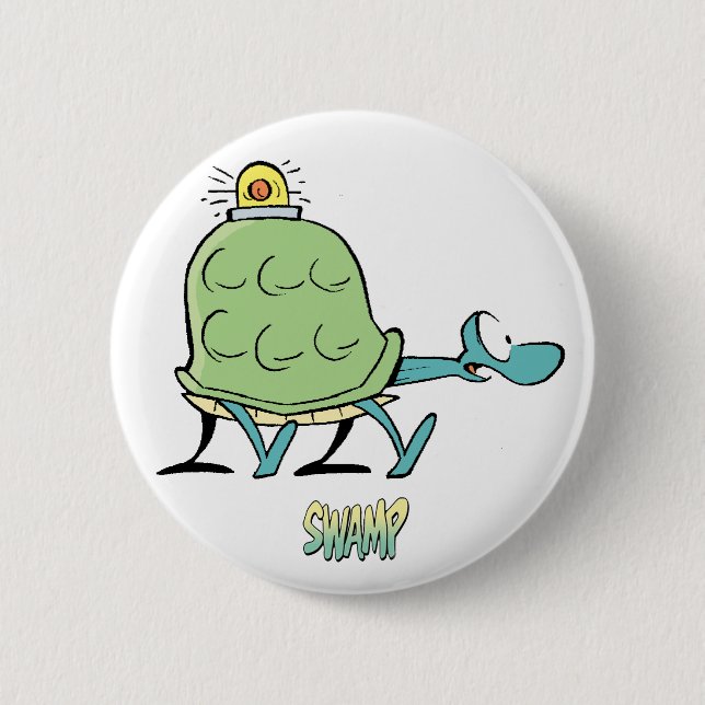 Swamp Cartoons Turtle Ambulance 6 Cm Round Badge (Front)