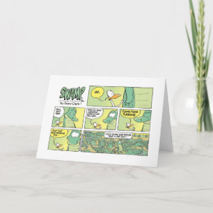 Swamp Crocodile Relative Christmas Visit Holiday Card