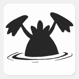 Swamp Duck Cartoon Square Sticker
