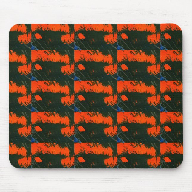 "Swamp Fire #2" Abstract Design Mousepad (Front)