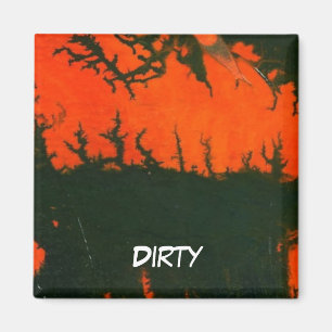 "Swamp Fire #2" Abstract Dishwasher Status Magnet