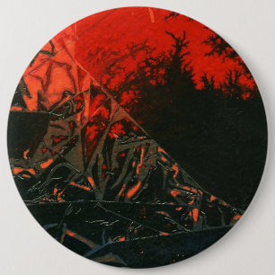 "Swamp Fire #3" Abstract Art Button