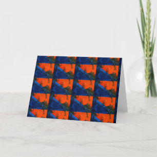 "Swamp Fire #4" Abstract Design Greeting Card