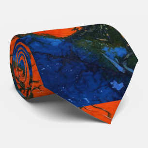 "Swamp Fire #4" Abstract Design Tie