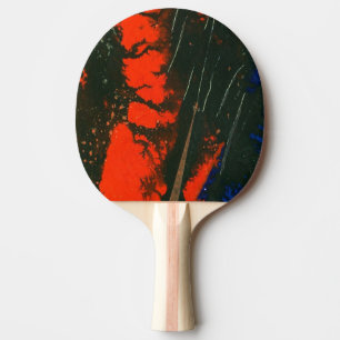 "Swamp Fire #4" Abstract Ping Pong Paddle