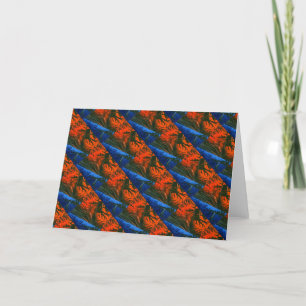 "Swamp Fire #6" Abstract Design Greeting Card
