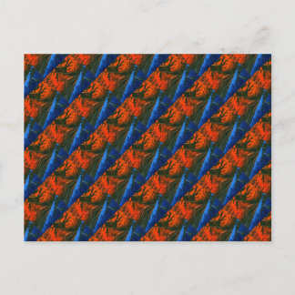 "Swamp Fire #6" Tiled Abstract Design Postcard