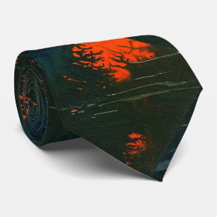 "Swamp Fire #7" Abstract Design Tie