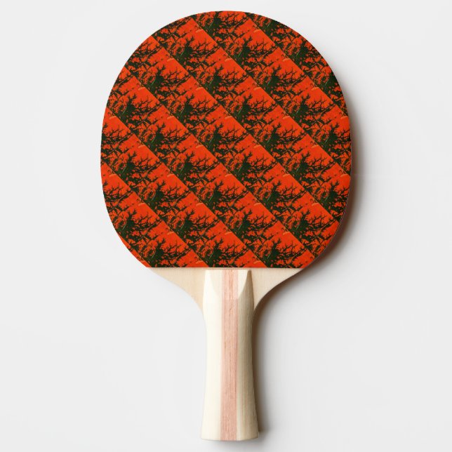 "Swamp Fire #8" Abstract Ping Pong Paddle (Back)