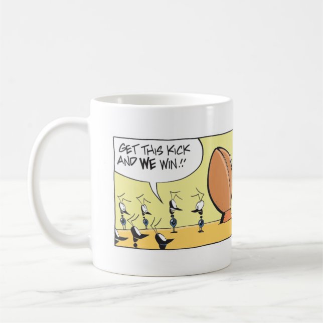 Swamp Football Ant Cartoon Coffee Mug (Left)