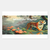 Swamp Forest Wild Tiger Vintage Poster