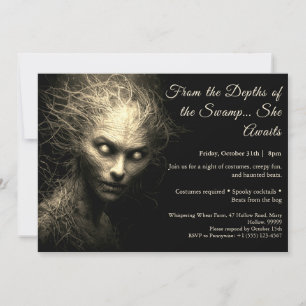 Swamp Hag Halloween Costume Party Invitation