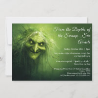 Swamp Hag Halloween Costume Party Invitation