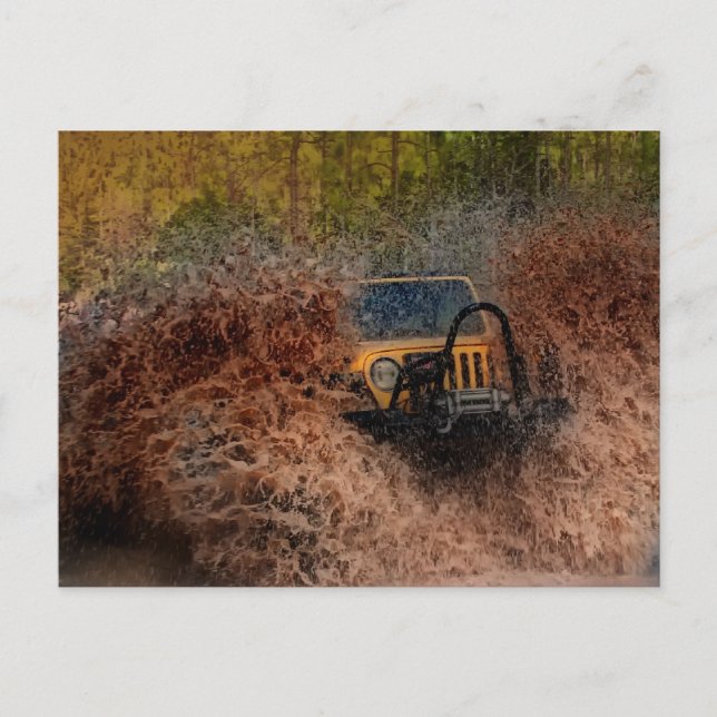 Swamp Jeeping Postcard (Front)
