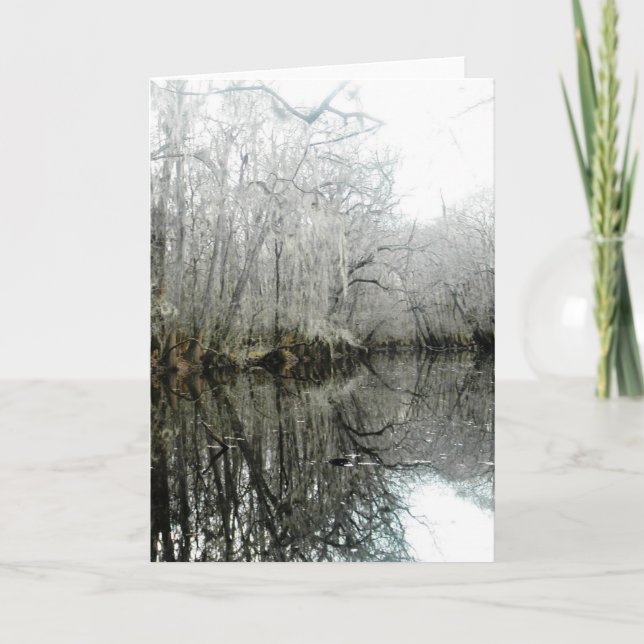 Swamp Landscape Greeting Card-Blank Card (Front)
