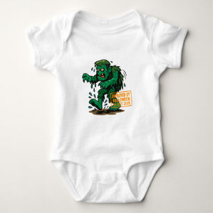 Swamp Monster Cartoon – Approved by Halloween  Baby Bodysuit
