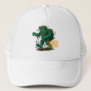 Swamp Monster Cartoon – Approved by Halloween Trucker Hat