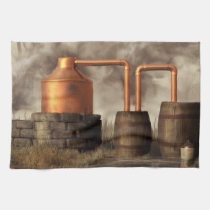 Swamp Moonshine Still Tea Towel
