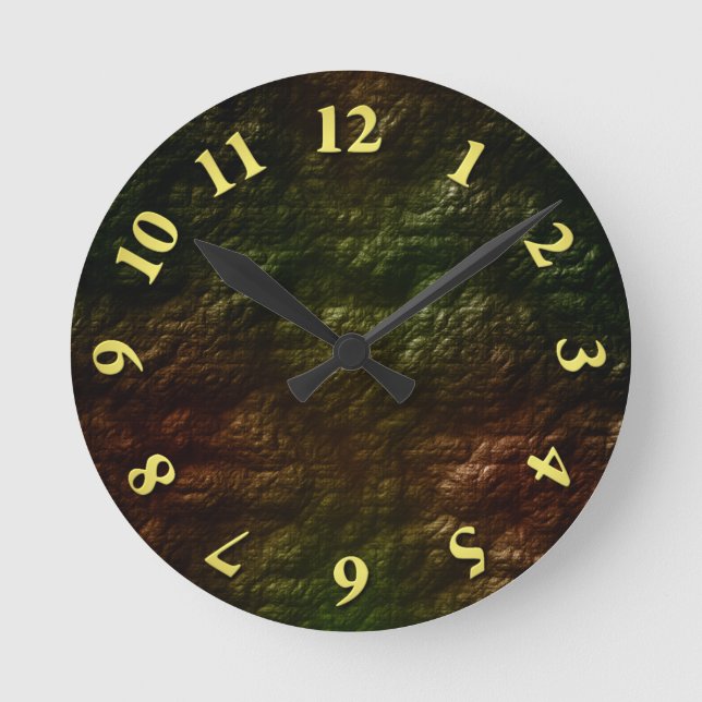 Swamp Moss Camo Round Clock (Front)