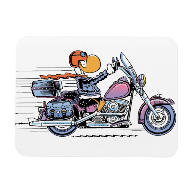 Swamp Motorbike Cartoon Magnet (Horizontal)