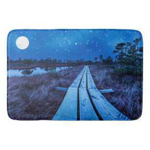 Swamp night bath mat