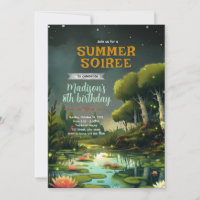 Swamp pond birthday Party Invitation